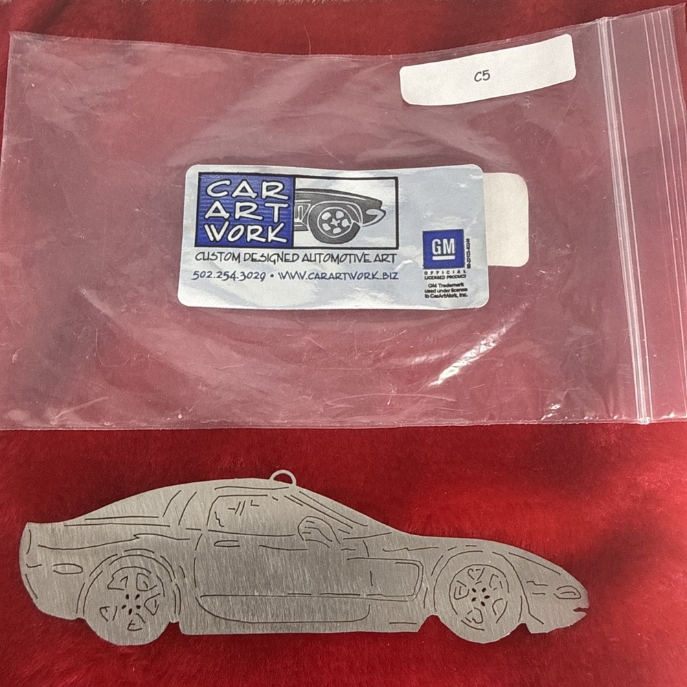 Corvette Christmas Ornament Stainless Steel Car Art Works GM Officially Licensed